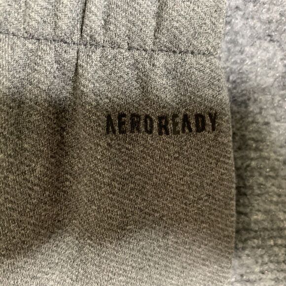 Adidas Pull-on Pants Elastic &Corded Waist Zip Ankles Gray Size M Pockets - Picture 10 of 16